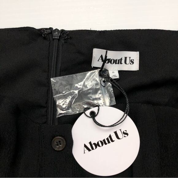 🆕 Revolve About Us Giselle dress button front detail black long sleeve mini - Picture 6 of 13